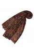 Herrenschaltuch Damen Baumwolle Seide Paisley blau orange gelb LORENZO CANA