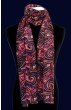Herrenschaltuch Damen Baumwolle Seide Paisley rosa violett LORENZO CANA