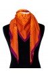 Herrentuch Hahnentritt Paisley Orange Lavendel LORENZO CANA