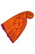 Herrentuch Hahnentritt Paisley Orange Lavendel