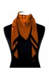 Tuch Damen Hahnentritt Paisley Orange Schwarz LORENZO CANA