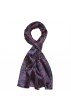 Seidenschal Damen violett rosa hellblau Paisley LORENZO CANA