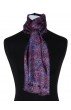 Seidenschal Herren violett rosa hellblau Paisley LORENZO CANA