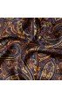 Seidenschal Herren blau orange gold Paisley LORENZO CANA