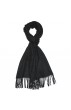 Mens scarf cashmere black LORENZO CANA