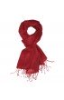 Damenschal 100% Leinen Unifarben weinrot dunkelrot LORENZO CANA