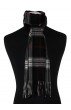 square scarf black red white LORENZO CANA